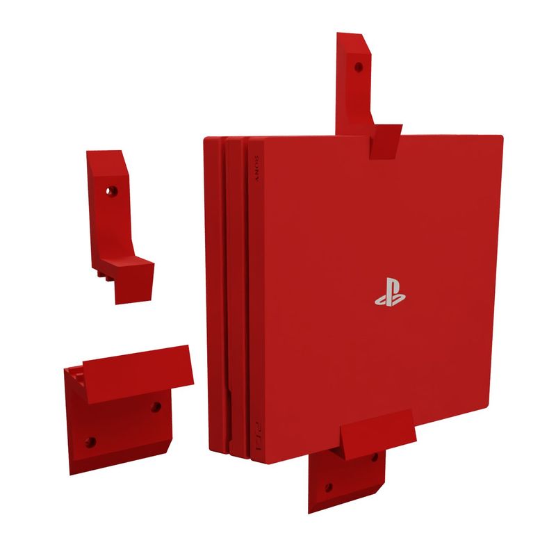 PLAYSTATION - Soporte Pared Consola Ps4 PRO - Rojo.