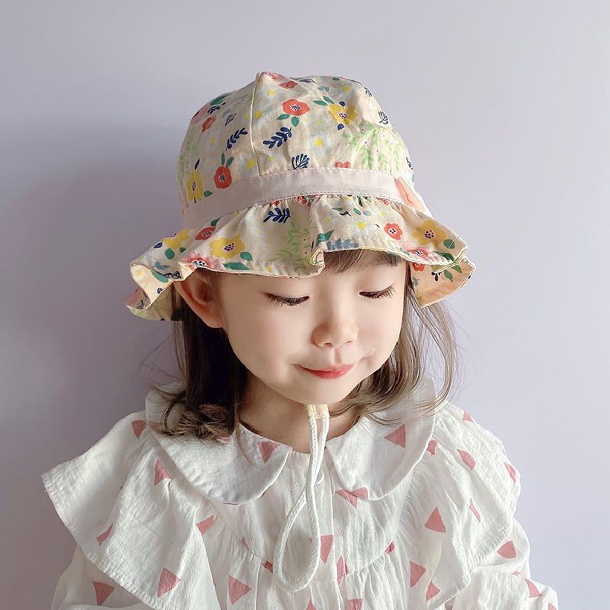 KAST PE - Sombrero Bucket Hat Floral 48cm Gorro bebe niña de 6-12 meses