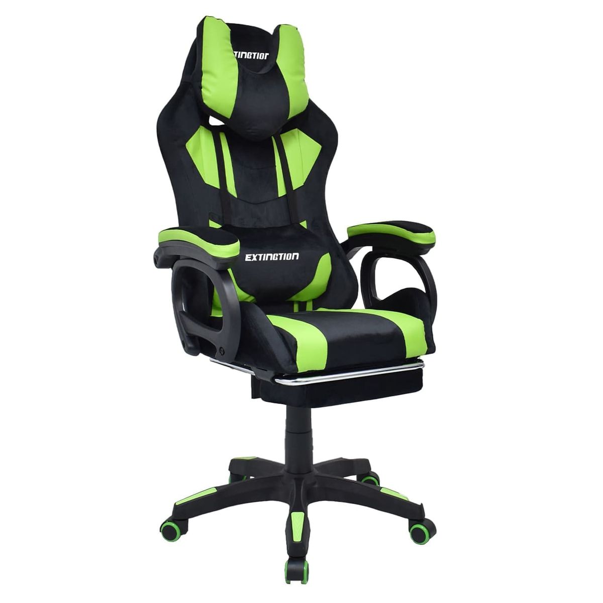 EXTINGTION - Silla Gamer Extingtion Sapp Gamuza Cuerina Color Verde
