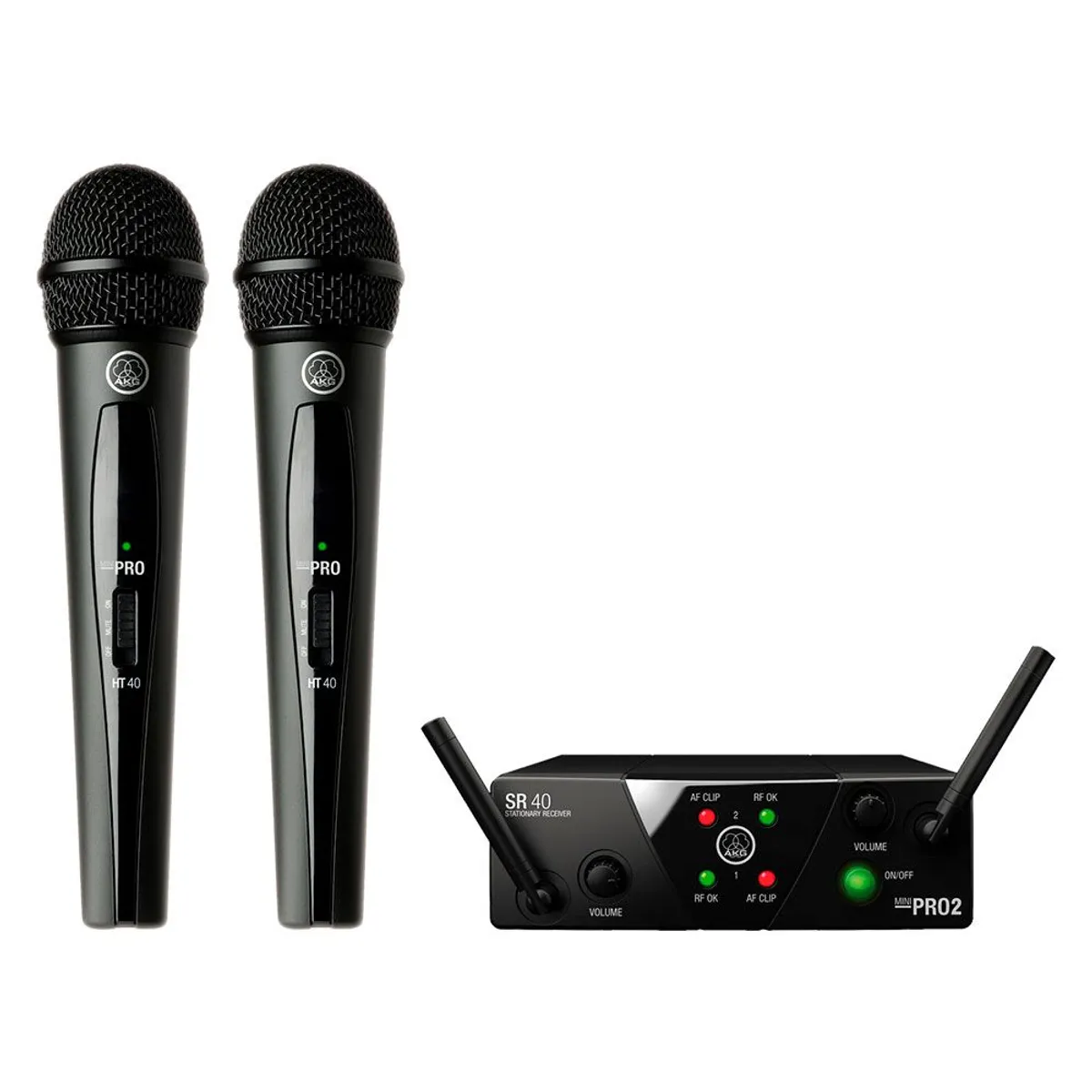 GENERICO - Micrófono Inalámbrico Vocal Mini Doble akg WMS40