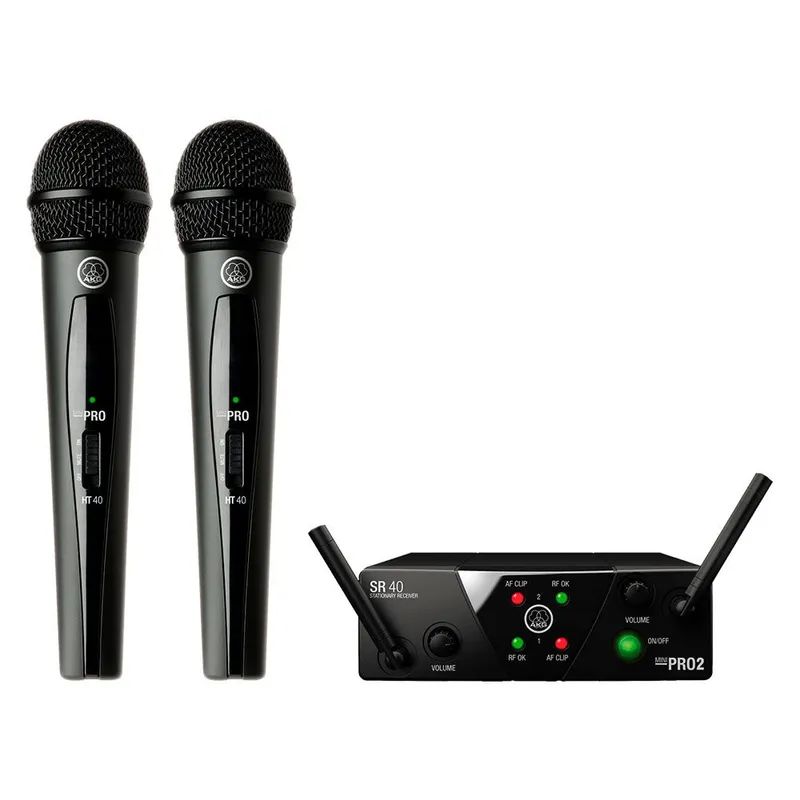 GENERICO - Micrófono Inalámbrico Vocal Mini Doble akg WMS40