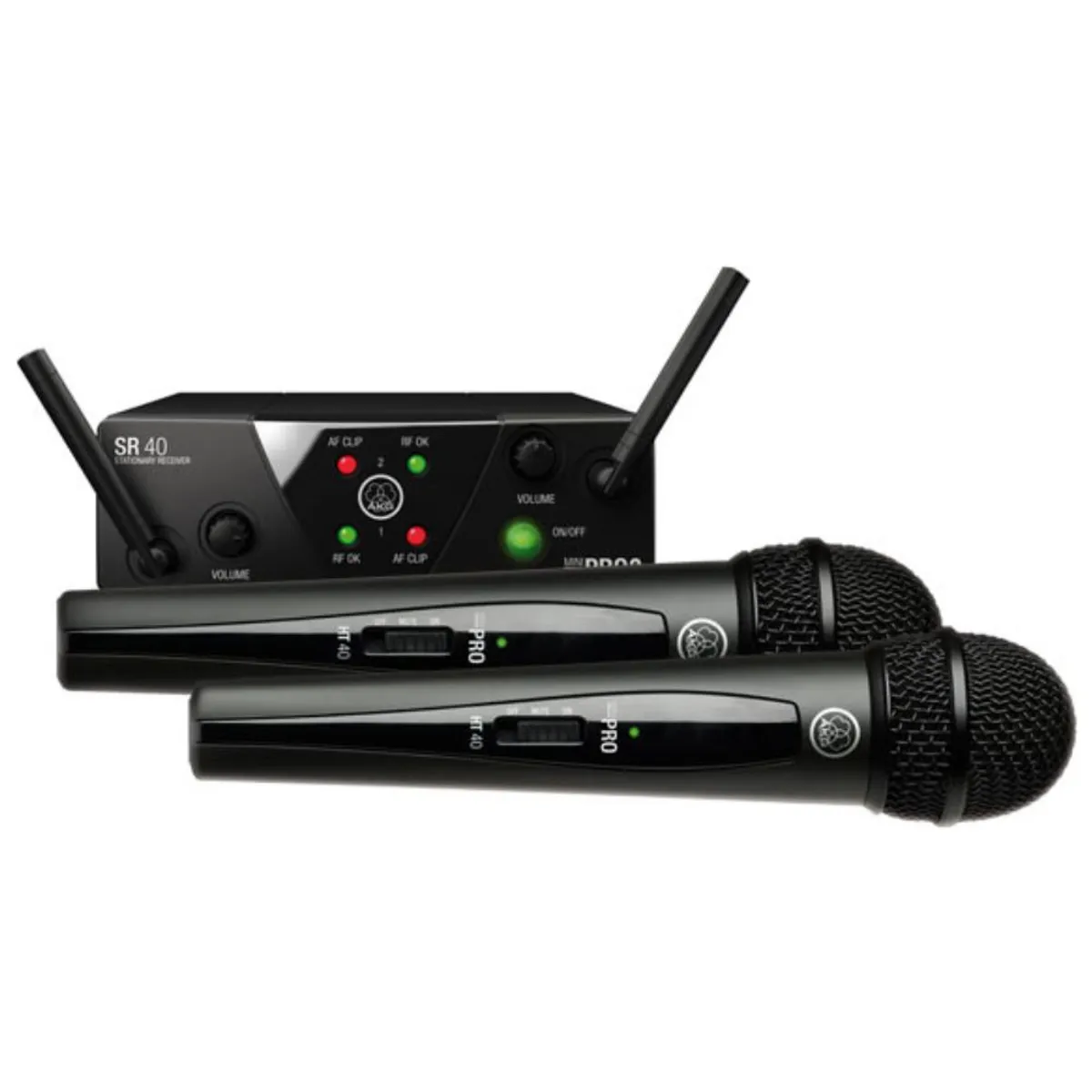 GENERICO - Micrófono Inalámbrico Vocal Mini Doble akg WMS40