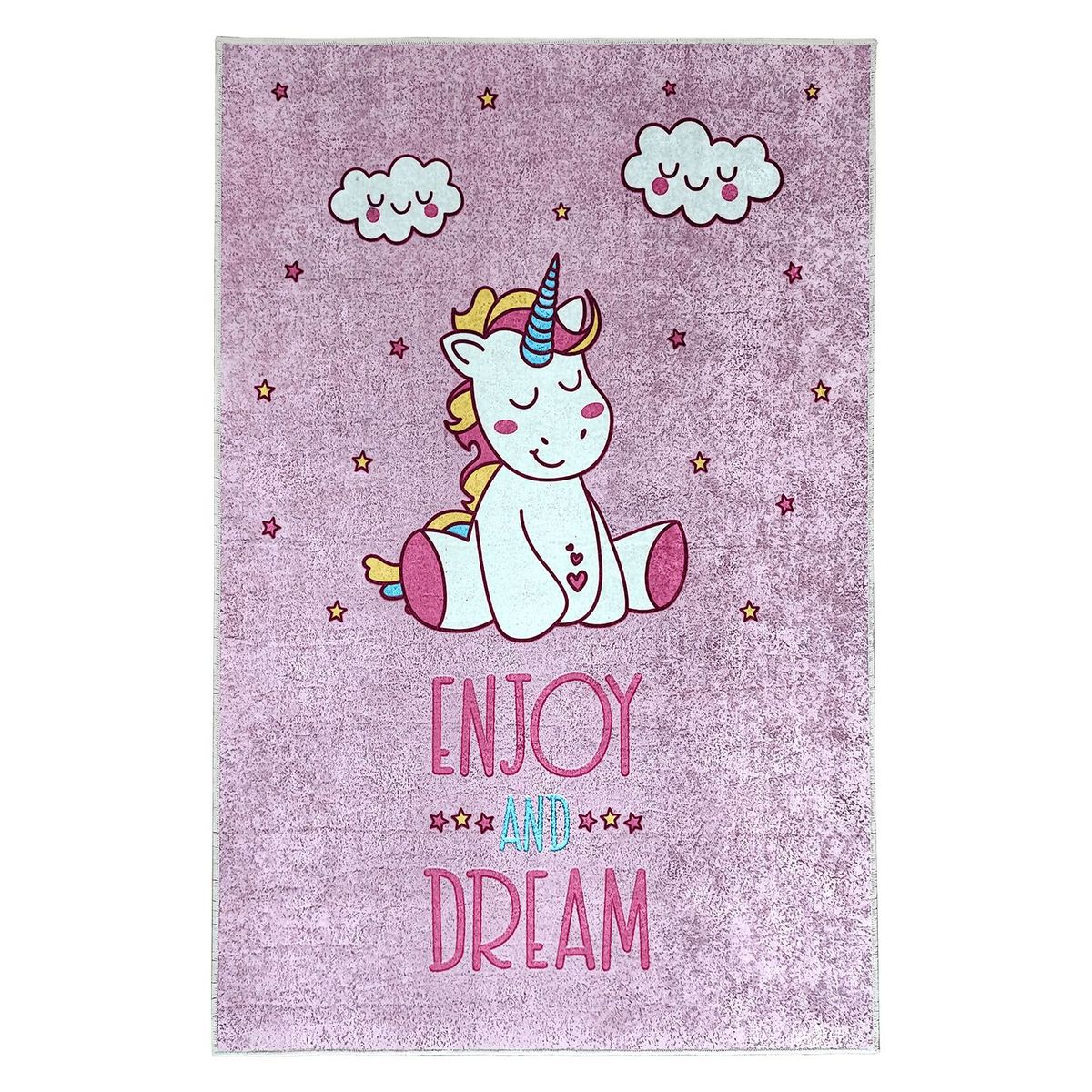 GENERICO - Alfombra Niños Unicornio Enjoy and Dream 120 x 180cm