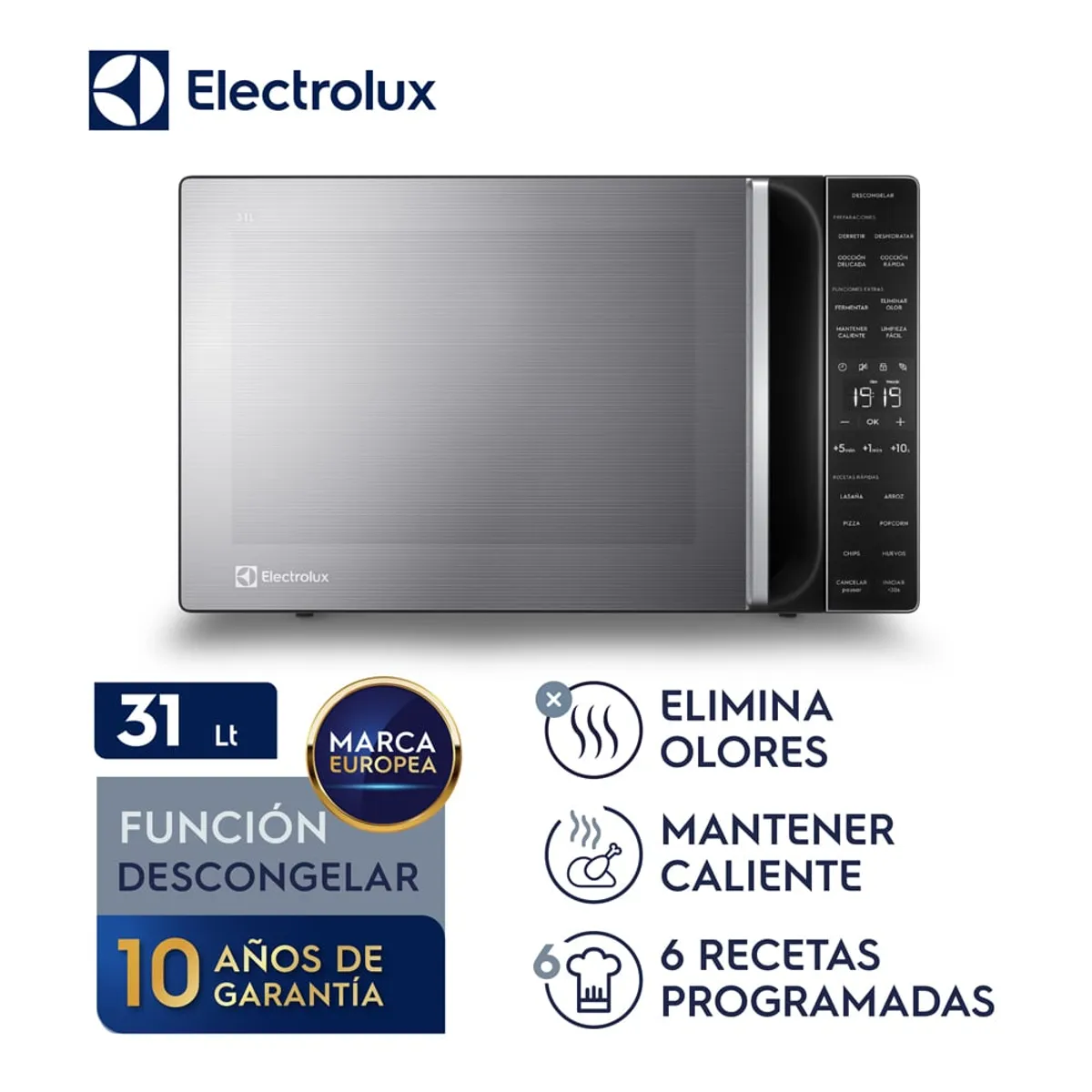 ELECTROLUX - Microondas Freestanding Eléctrico Electrolux 31LT EMDY31S2MXM