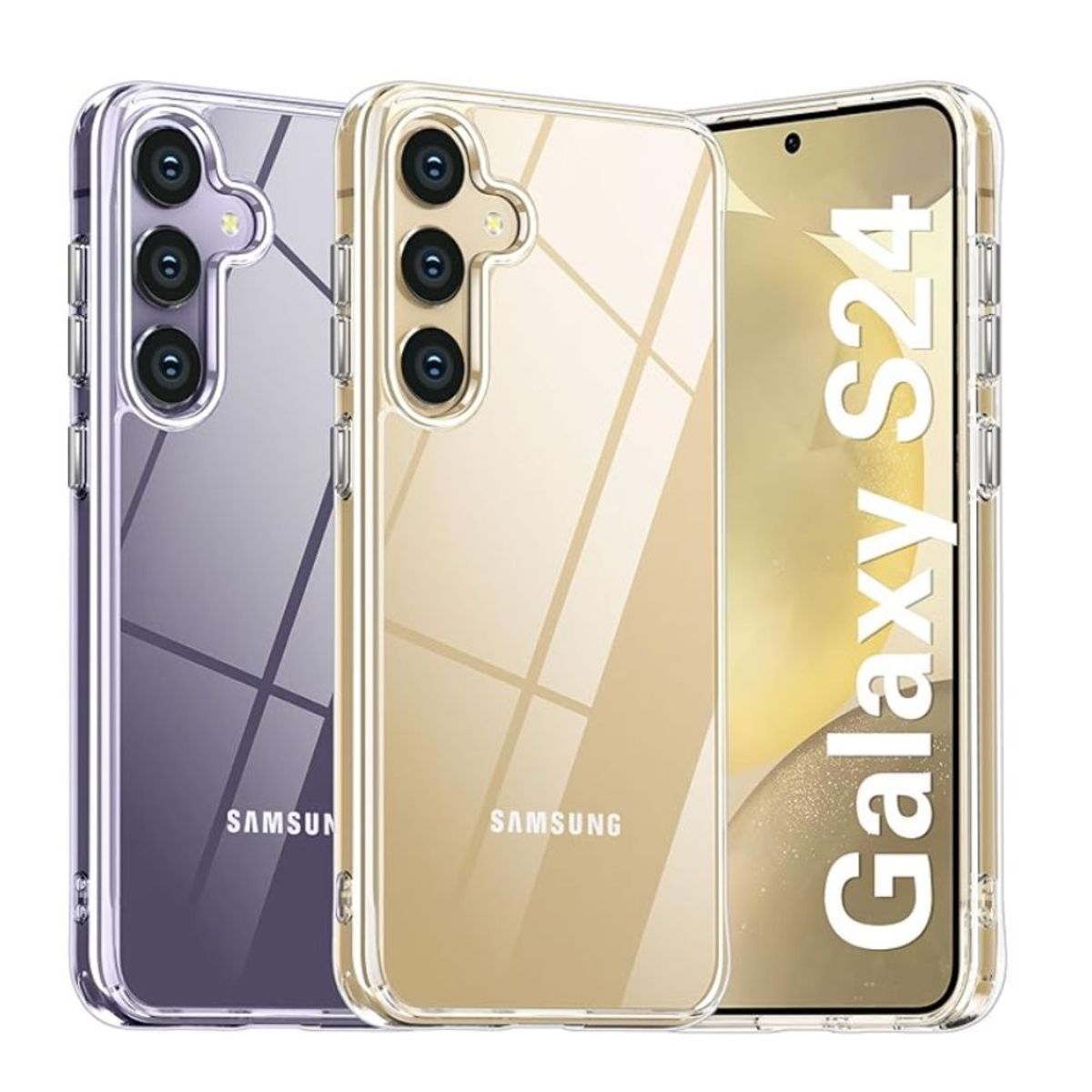 GENERICO - Case Space Generico transparente con mica para Samsung S24