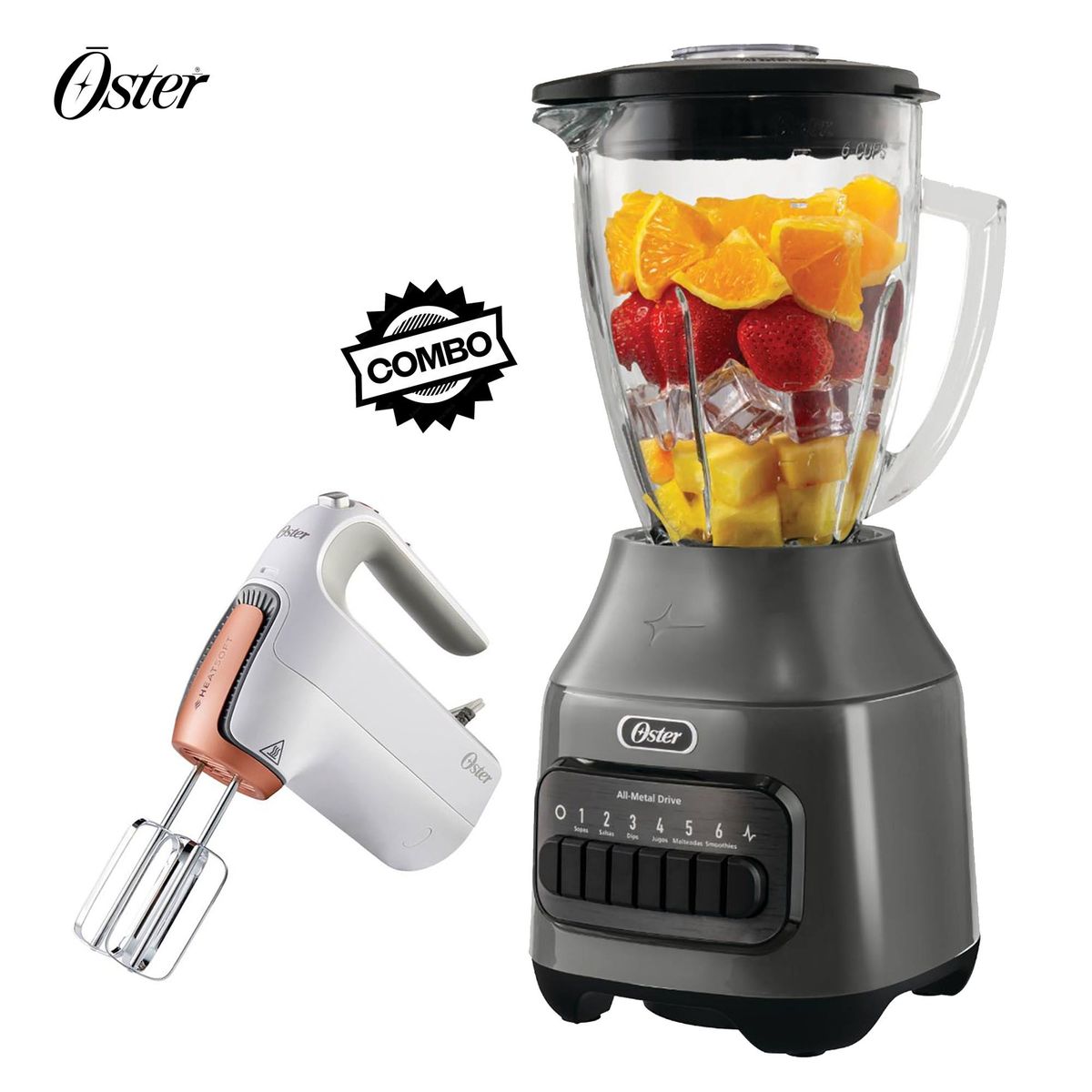 OSTER - LICUADORA OSTER  BLSTPEG-GPB + BATIDORA DE MANO OSTER FPSTHMAMR