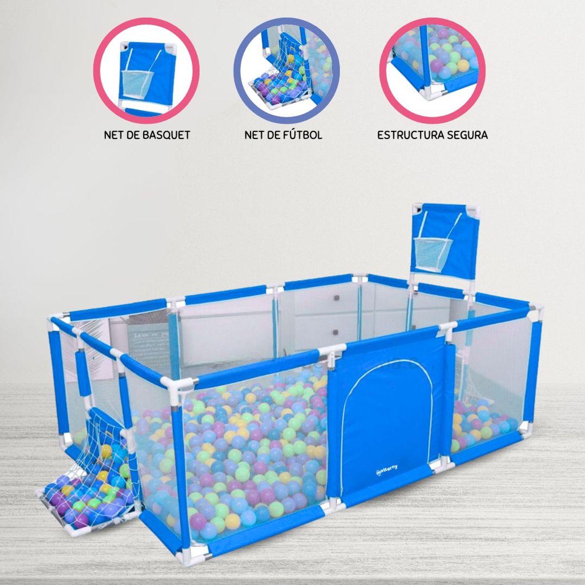 GENERICO - Corral de Juegos Desarmable 5 en 1 «PLAYPEN» Light Blue