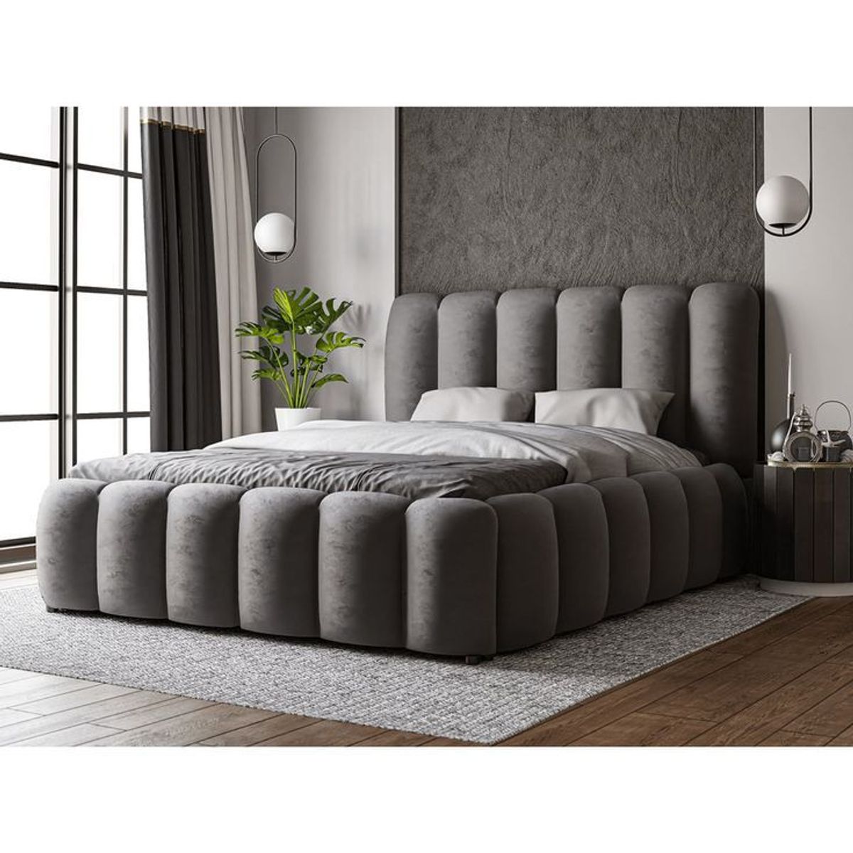 GENERICO - Cama Box Tarima Zafiro Grafito 2 plazas La Industria