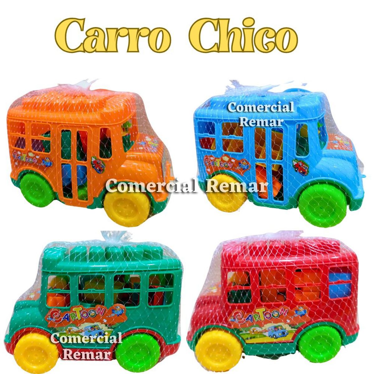 GENERICO - Carro con Bloques de Construcción Chico Juguete Didáctico