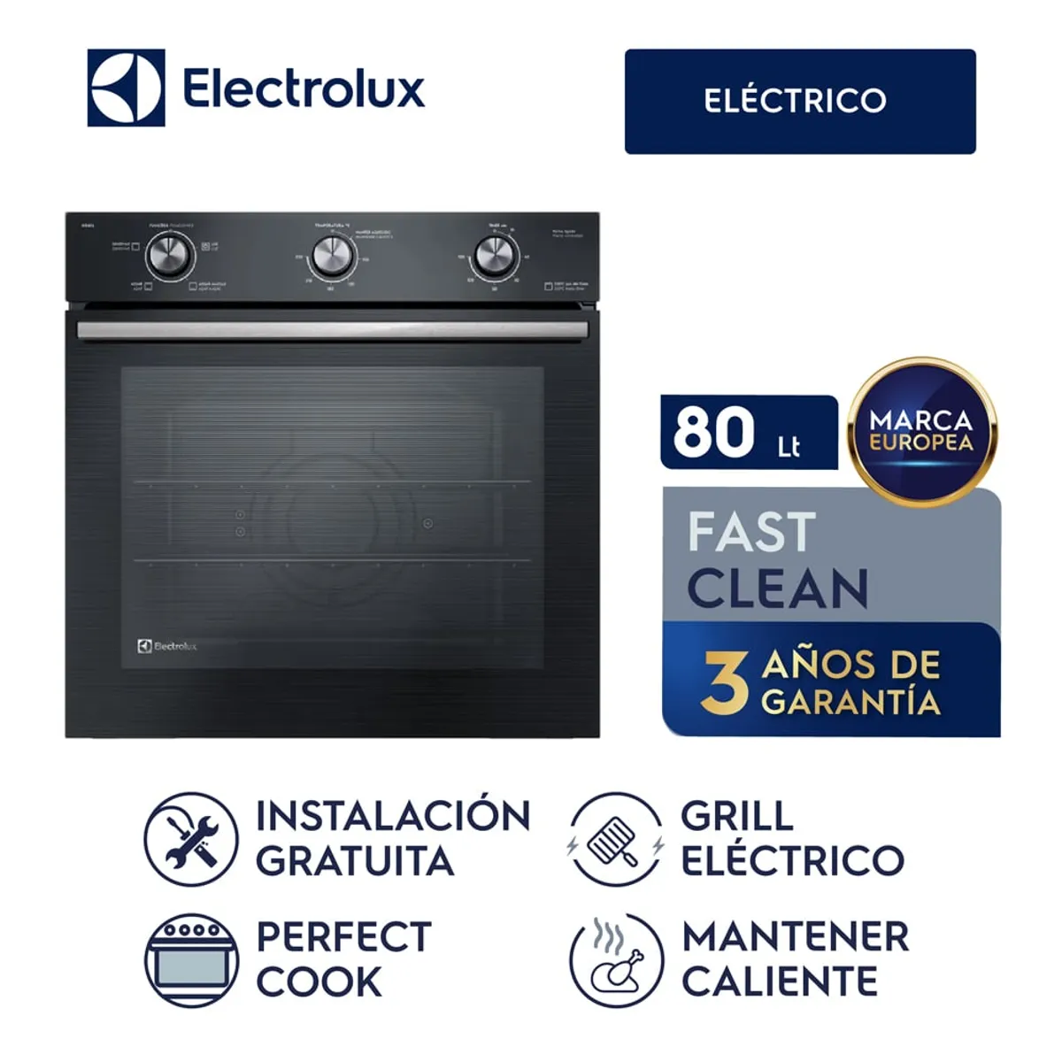 ELECTROLUX - Horno Empotrable Eléctrico 80L OE8EL - Electrolux