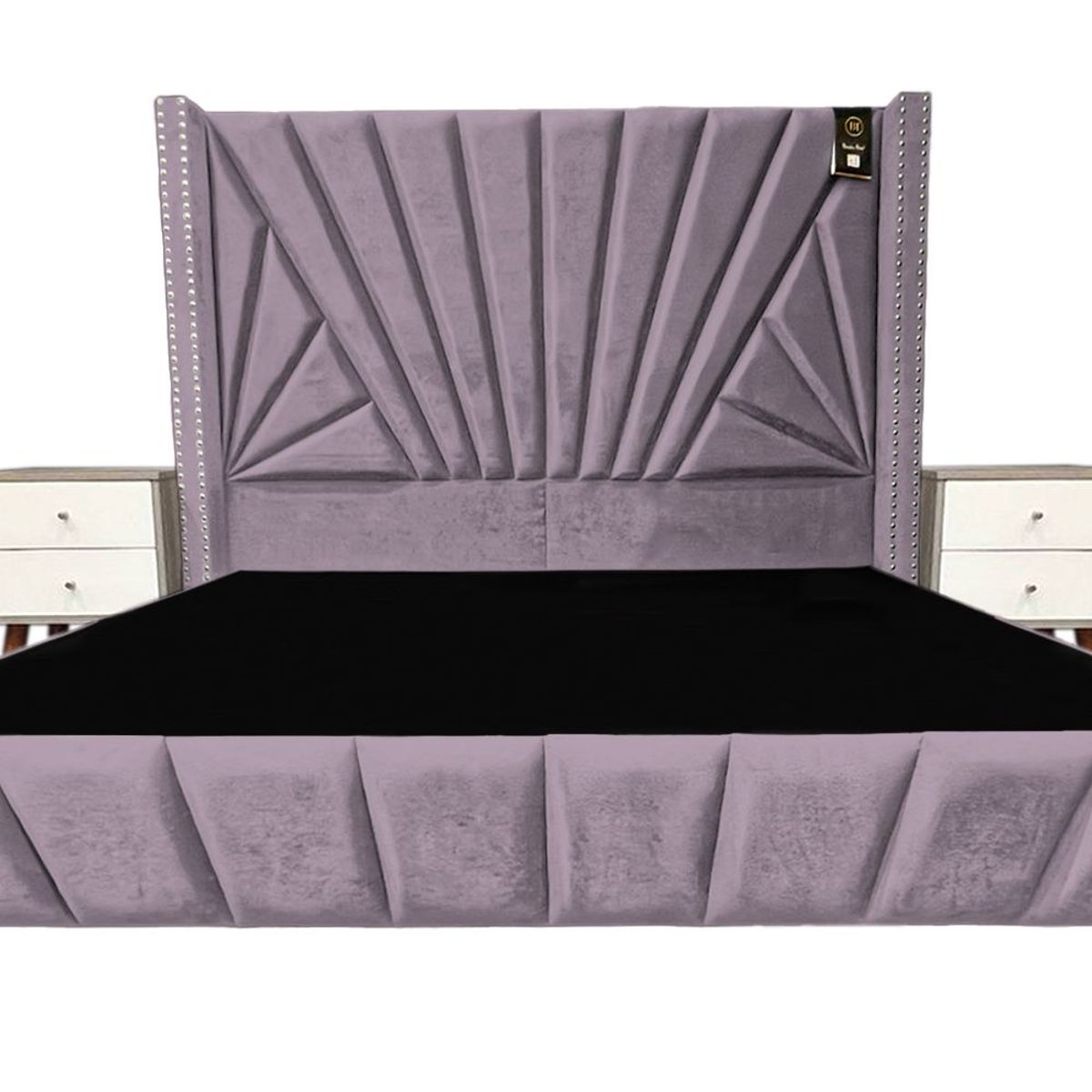 BARAKA HOME - Dormitorio Lienz 2 Plz + Cabecera + 2 Veladores - Lila