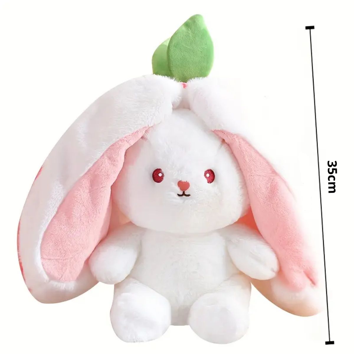 GENERICO - PELUCHE CONEJO EN FORMA DE ZANAHORIA ROSADO