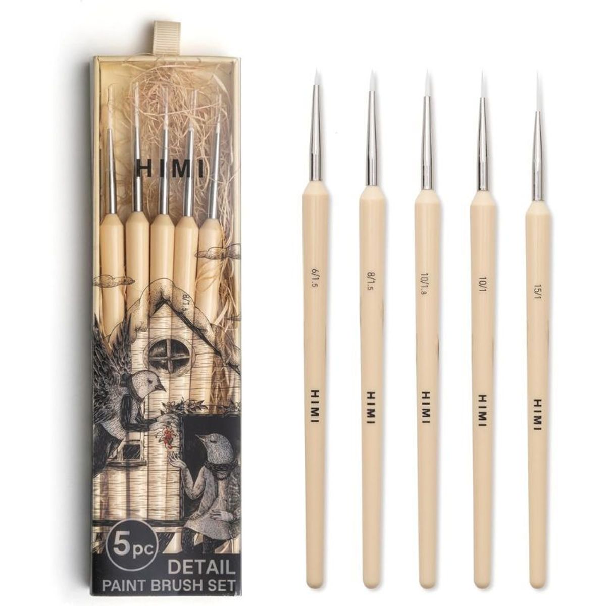 GENERICO - Himi Set 5 mini pinceles de detalle