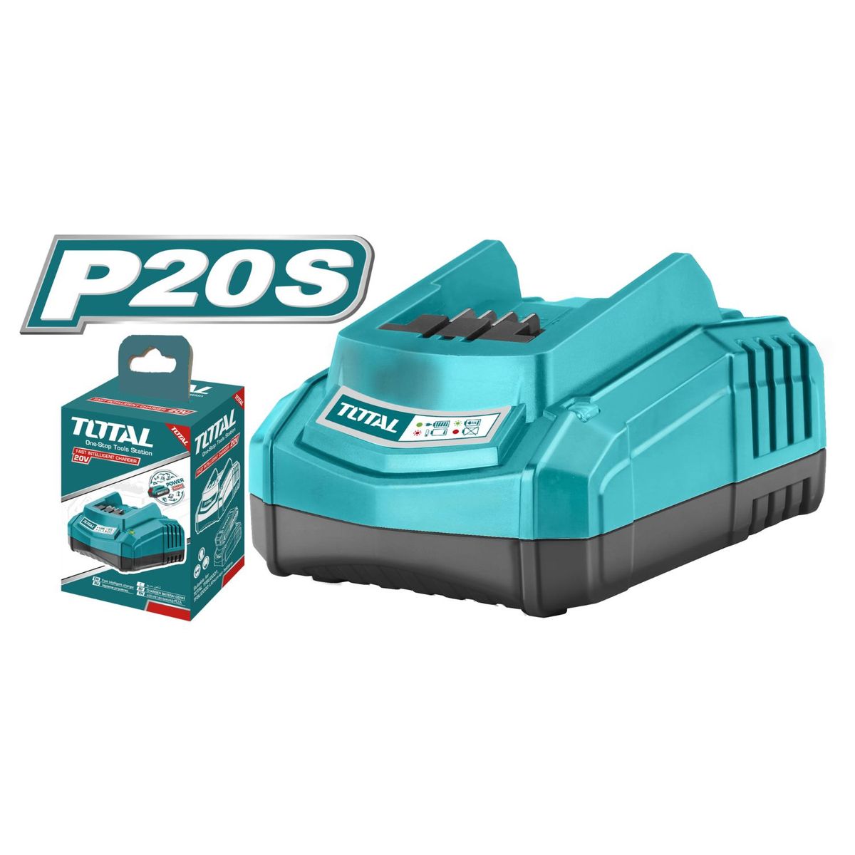 TOTAL TOOLS - Cargador rapido para bateria 20v 4ah industrial Total