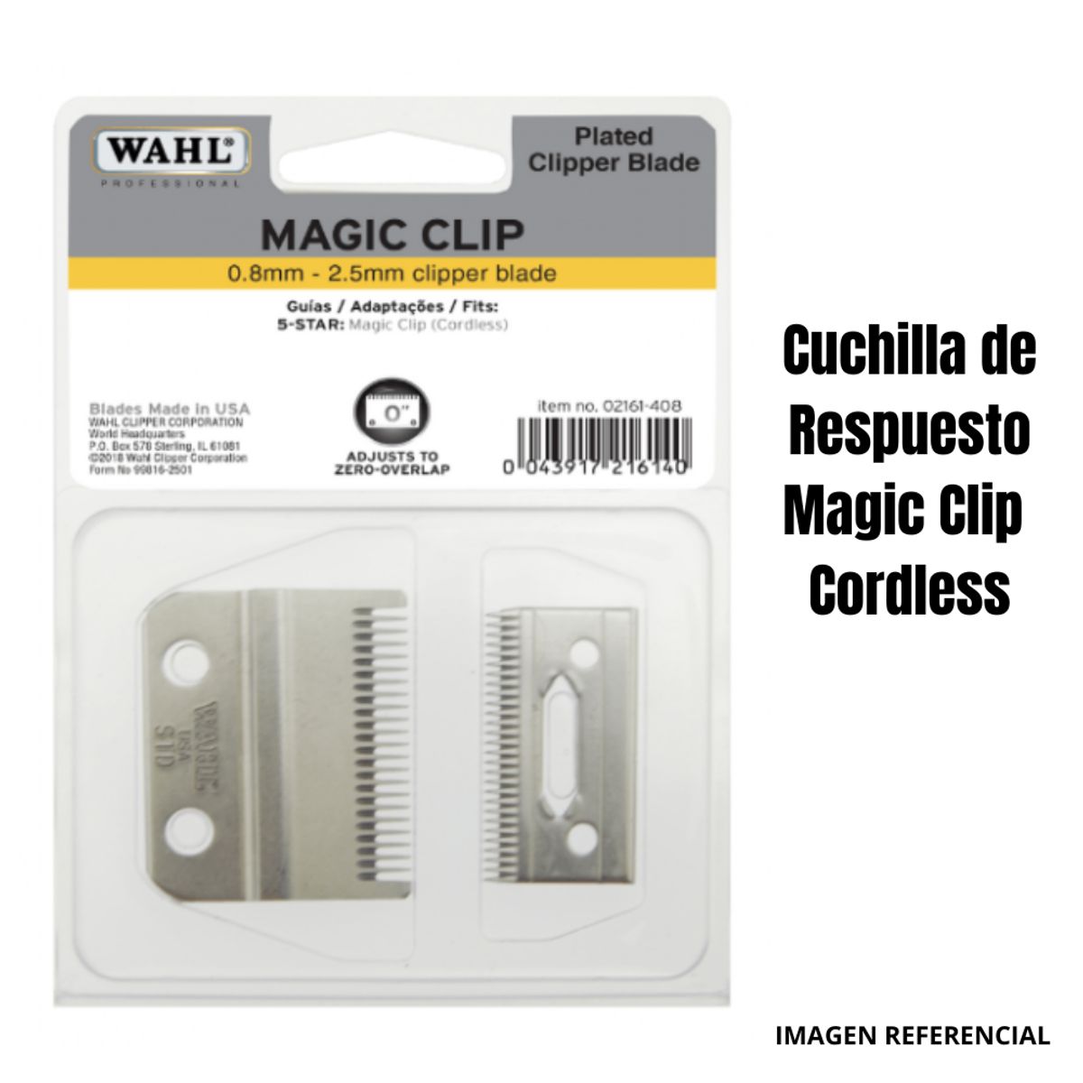 WAHL - Cuchilla de Repuesto Wahl 0.8 mm-2.5 mm Magic Clip Cordless