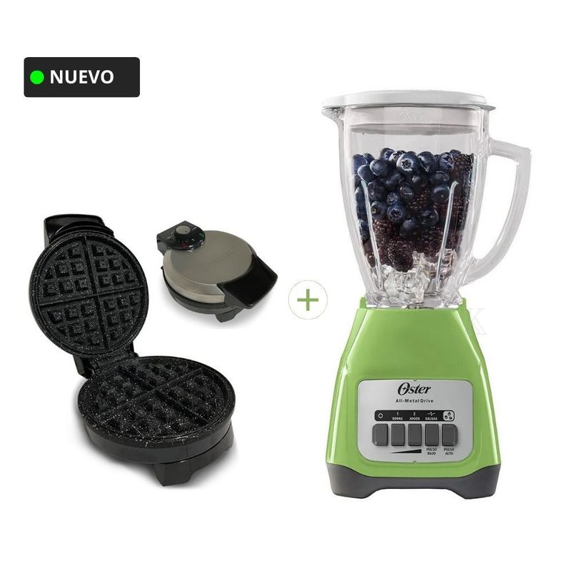 OSTER - Licuadora Oster KPB + Waflera de Acero Finezza