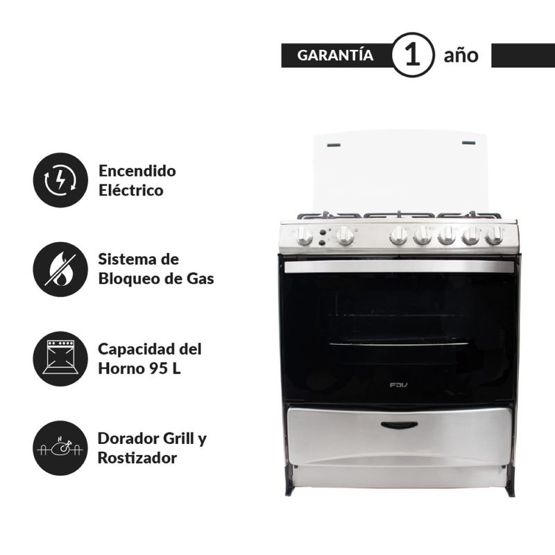 FDV - Cocina a pie Expert 76 cm GLP (Balón de Gas) FDV