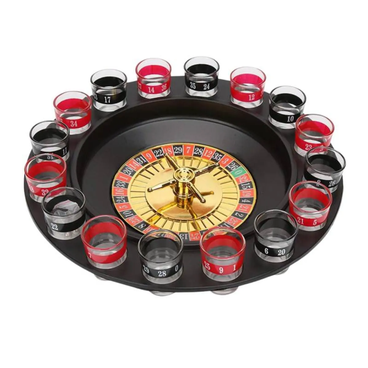 GENERICO - Juego Ruleta Giratoria Shot de Tragos 16 Compartimientos