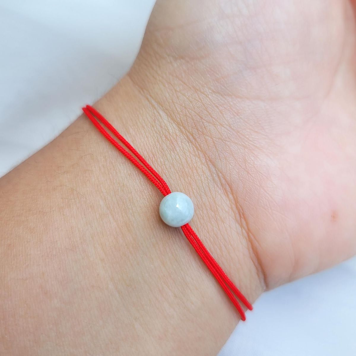 INTUERI - Pulsera Roja con bolita Jade