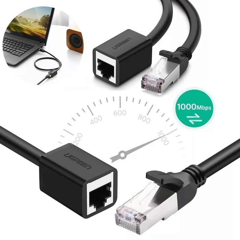 UGREEN - Cable Extension de Red Rj45 UGREEN Categoria Cat 6 5 1000mb 5 metros