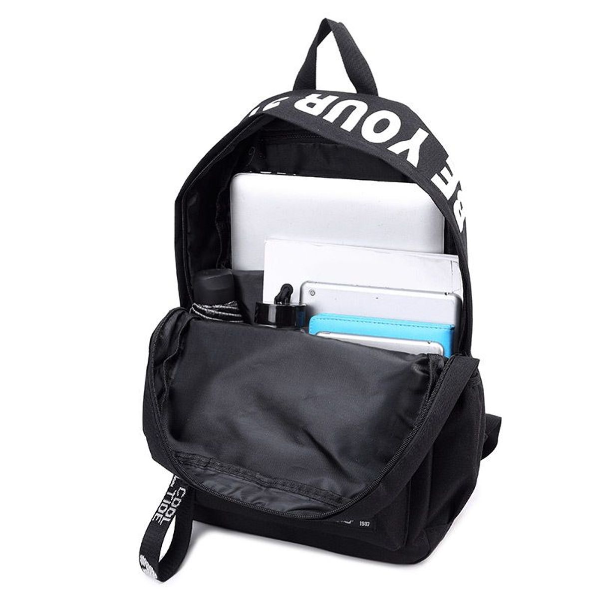 GENERICO - Mochila básica escolar bolso económico de lona resistente