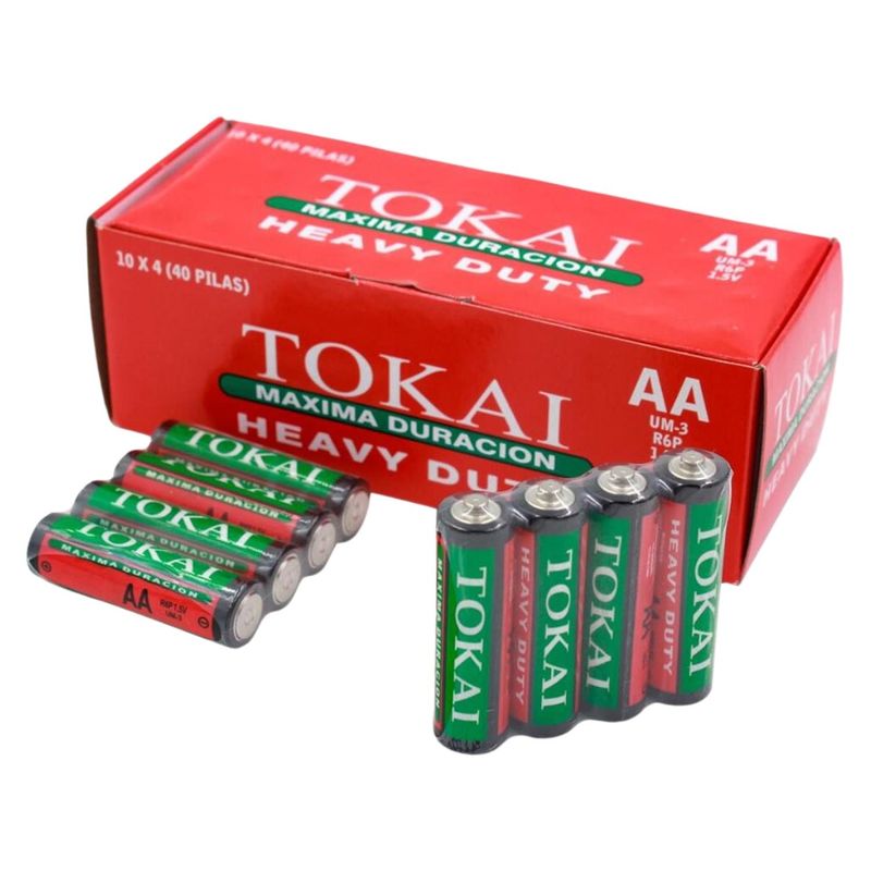 GENERICO - Pilas Alcalinas AA 1.5v TOKAI Caja 40 Pilas