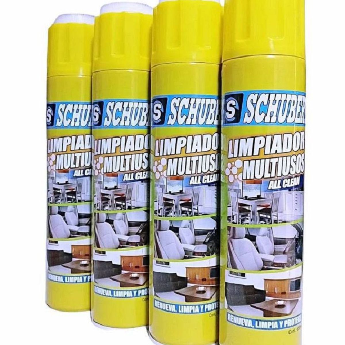 GENERICO - Espuma Limpiadora Multiusos SCHUBERT 650ML Pack 4 Unidades