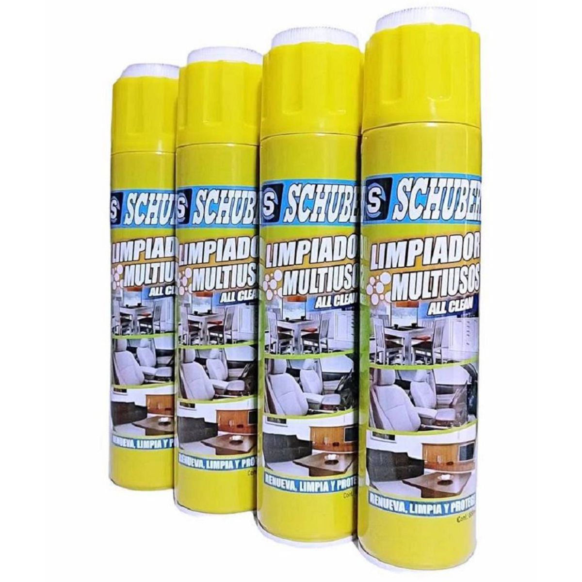 GENERICO - Espuma Limpiadora Multiusos SCHUBERT 650ML Pack 4 Unidades