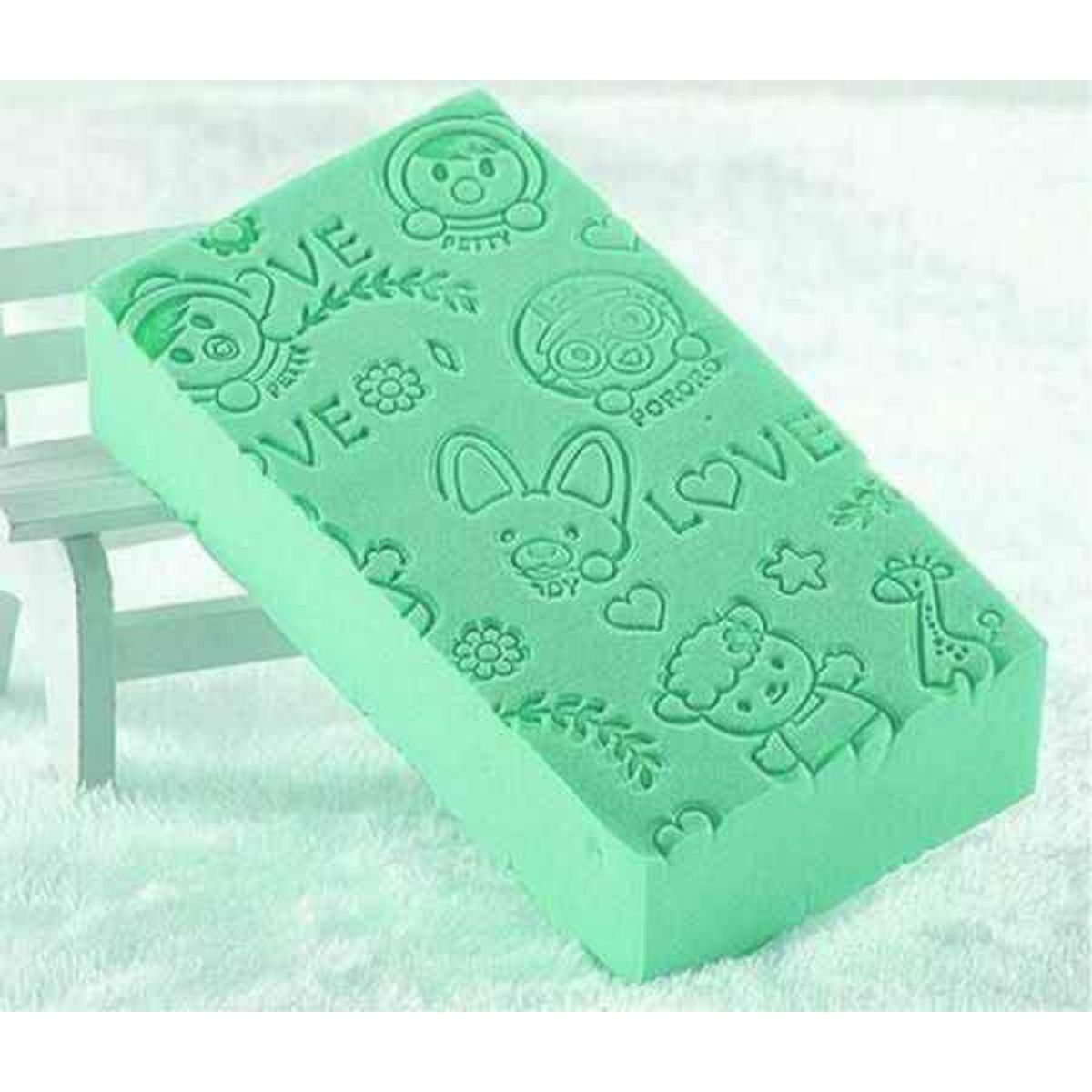 GENERICO - Esponja de baño exfoliante verde