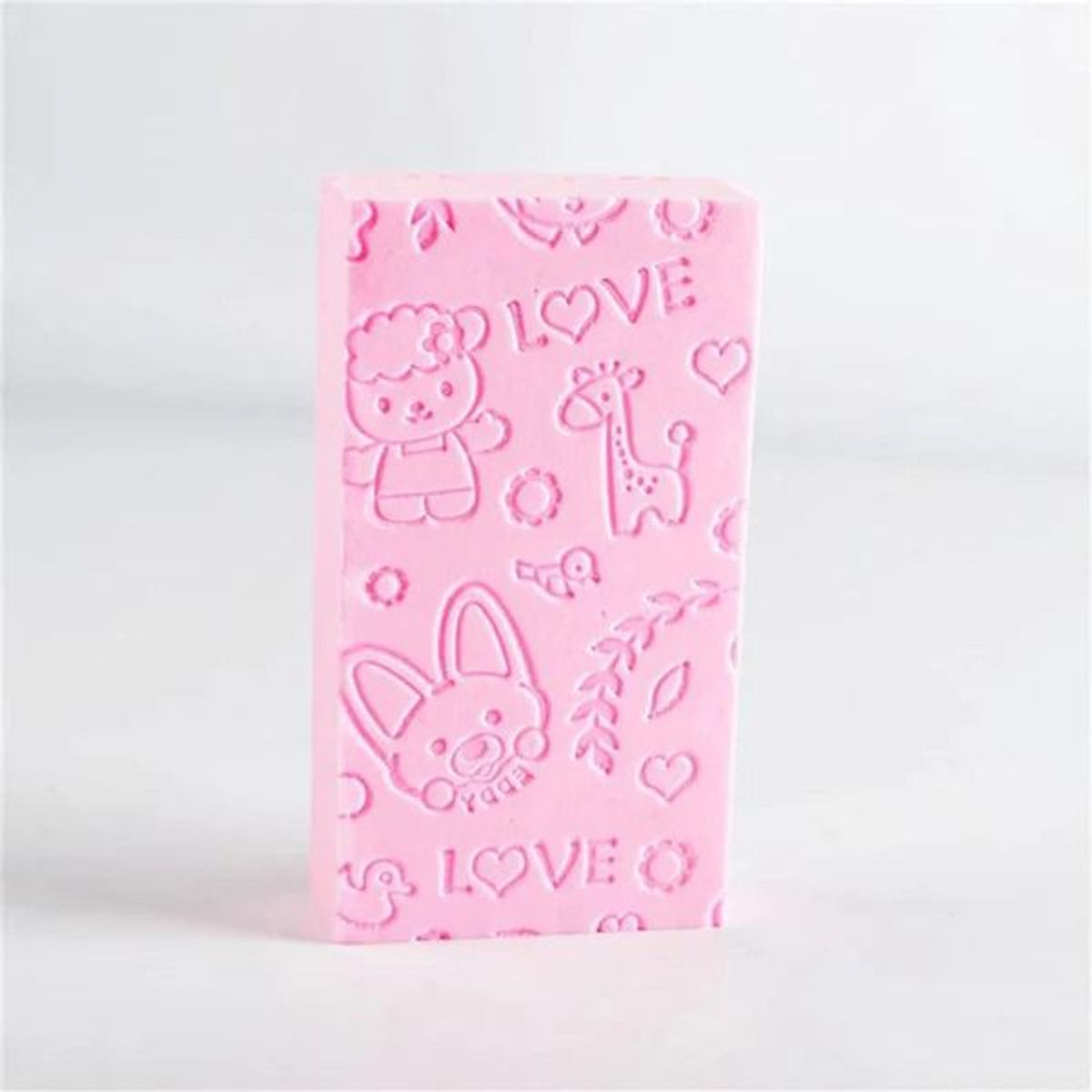 GENERICO - Esponja de baño exfoliante rosado