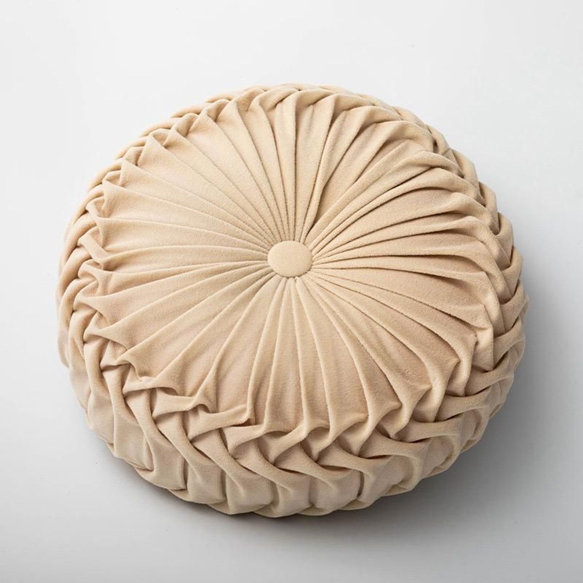 CRISAL - Cojines Velvet Redondos Beige