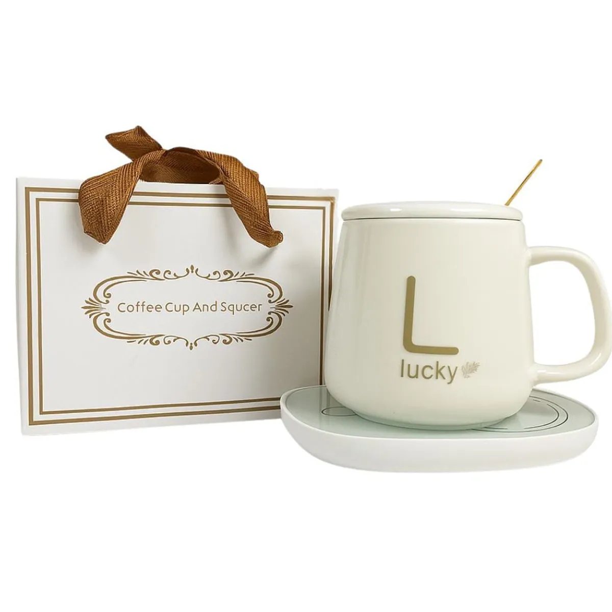 GENERICO - Taza con calentador eléctrico Blanco