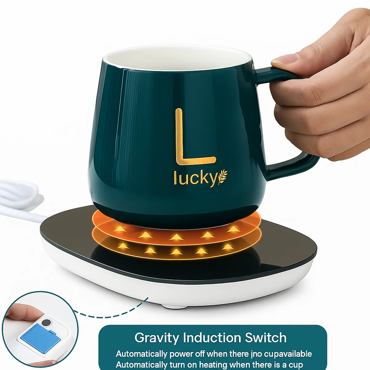 GENERICO - Taza con calentador eléctrico.