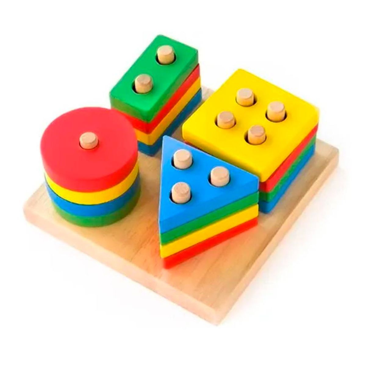 GENERICO - Juguete Didactico Plantado 4 Figuras Geometricas