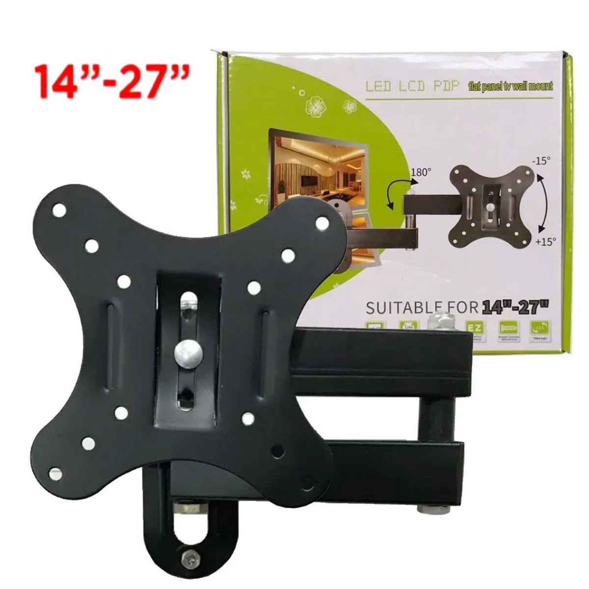 SEISA - Soporte Rack Para Monitor y Pantallas Tv 14 A 27 Soporte Ajustable