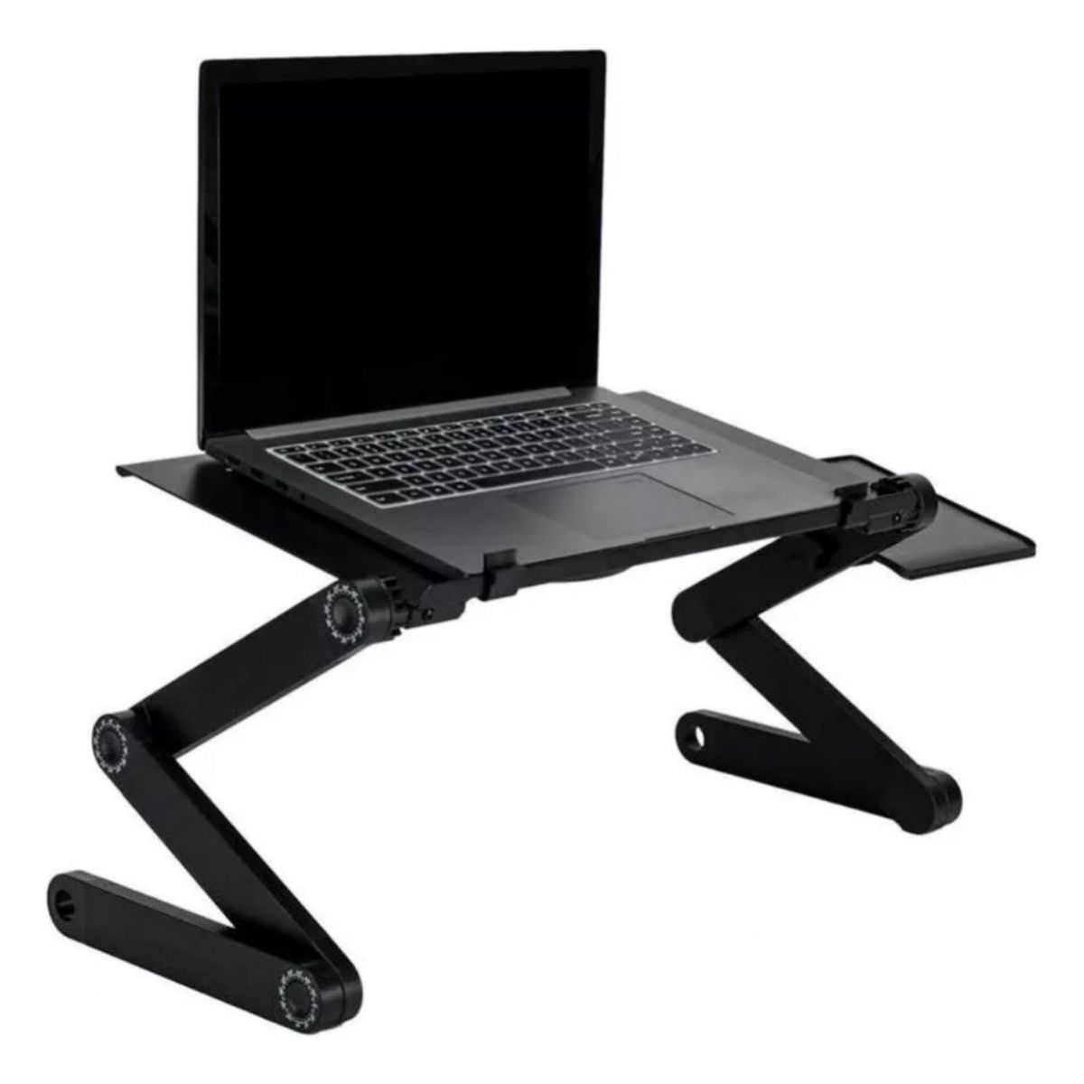 GENERICO - MESA PLEGABLE DE METAL CON COOLER Y POSA MOUSE PARA LAPTOP