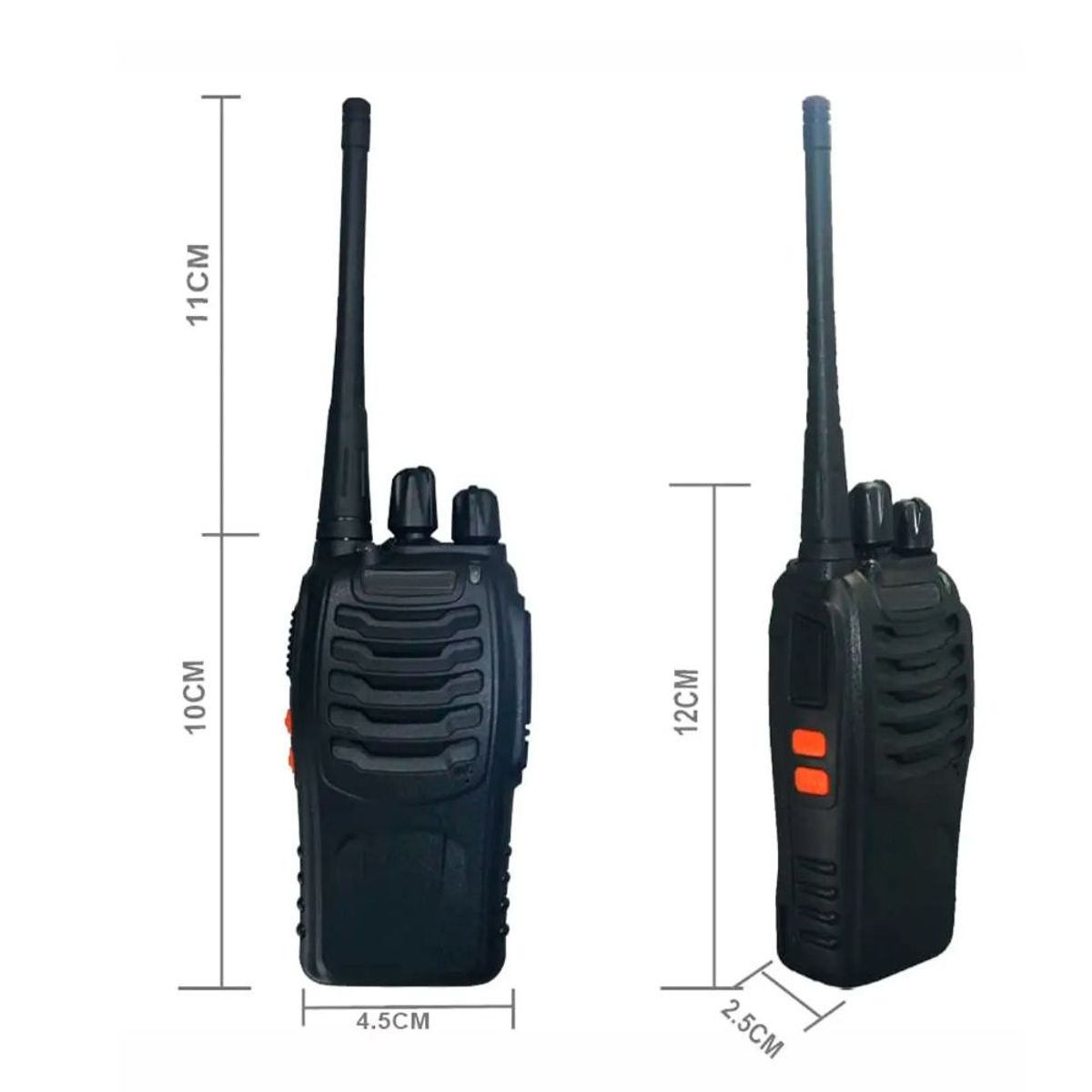SEISA - Pack 2 Radios portátiles BF888S Seisa Walkie Talkie UHF 16 Canales