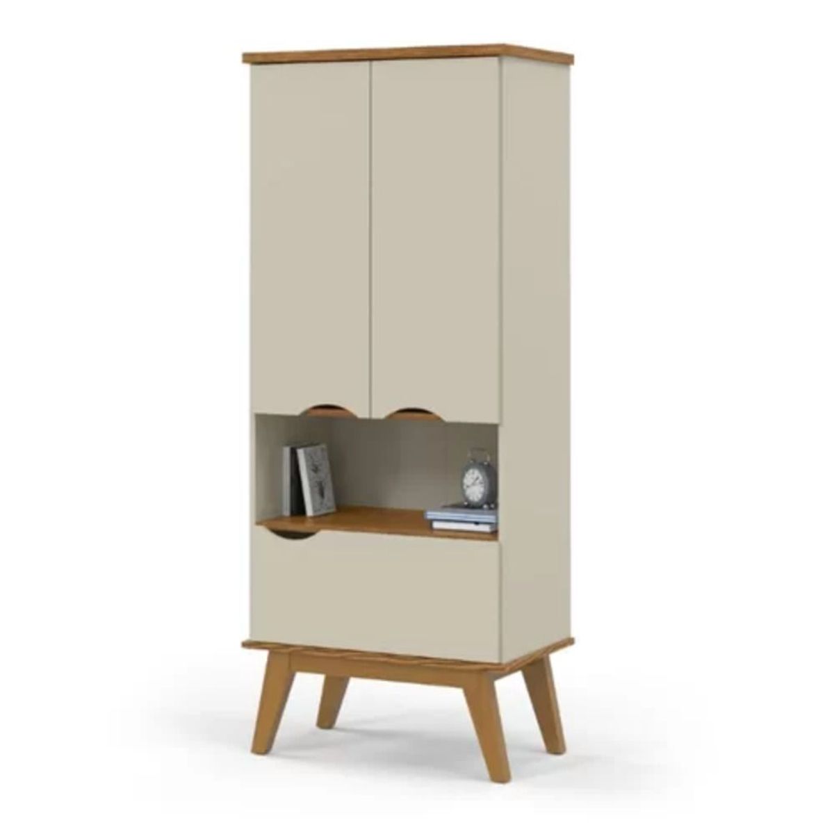 TU MESITA - Aparador alto multiusos 2 puertas 1 cajon Arturo color Blanco TU MESITA