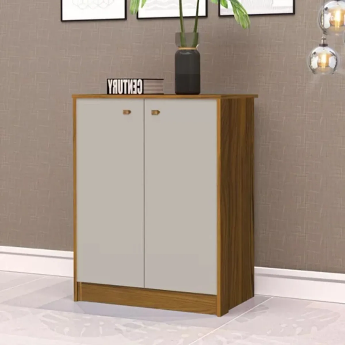 TU MESITA - Aparador recibidor Clásico 2 puertas Belagio color BlancoDuna TU MESITA