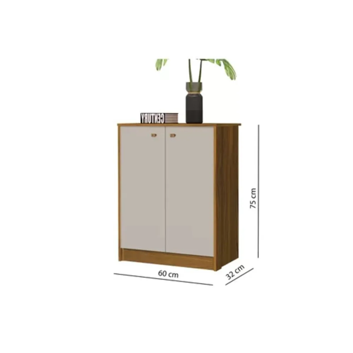 TU MESITA - Aparador recibidor Clásico 2 puertas Belagio color BlancoDuna TU MESITA