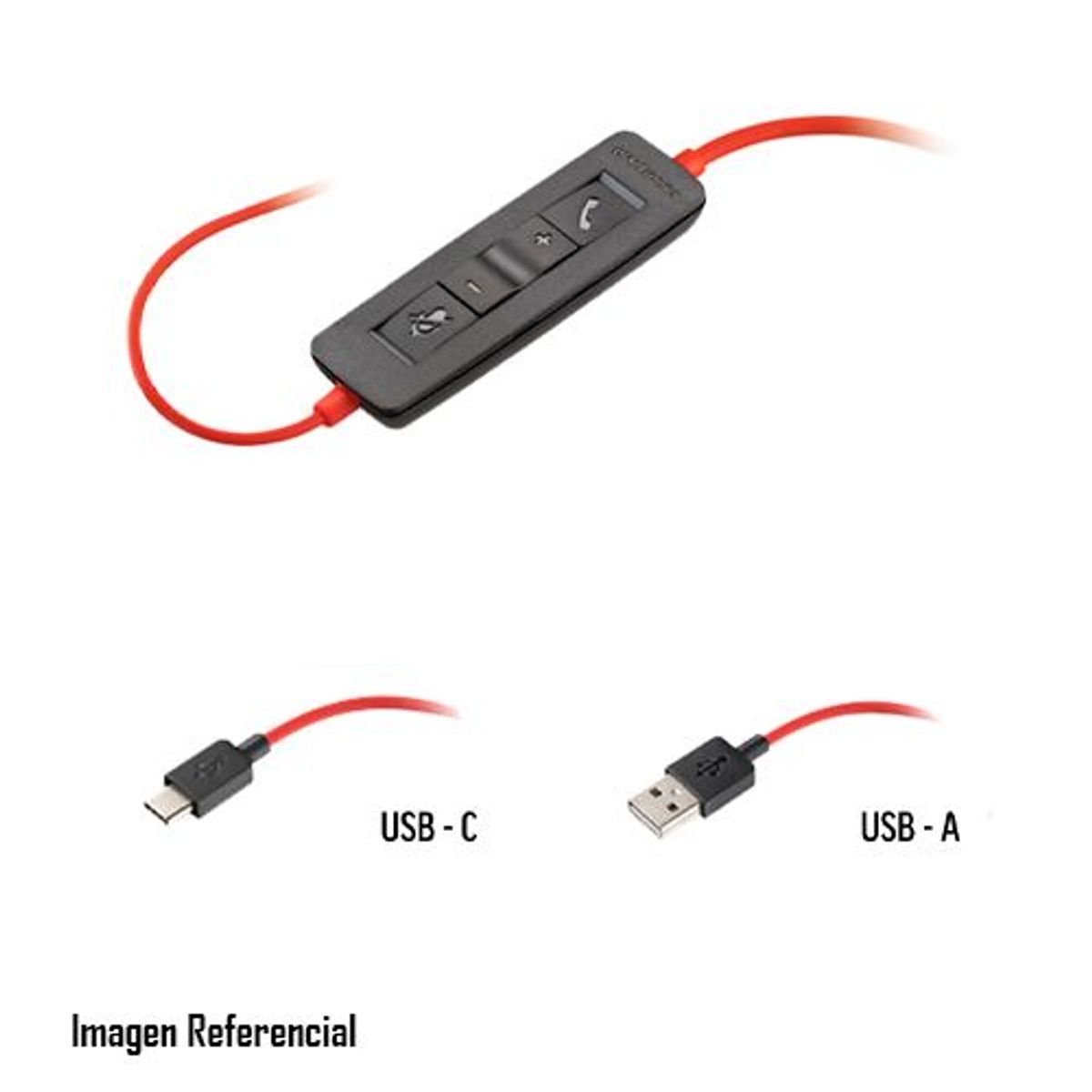 POLY - AUDIFONO CON MICROFONO POLY BLACKWIRE 3220 C3220 USB-A STEREO USB HEADSET PN: 80S02A6