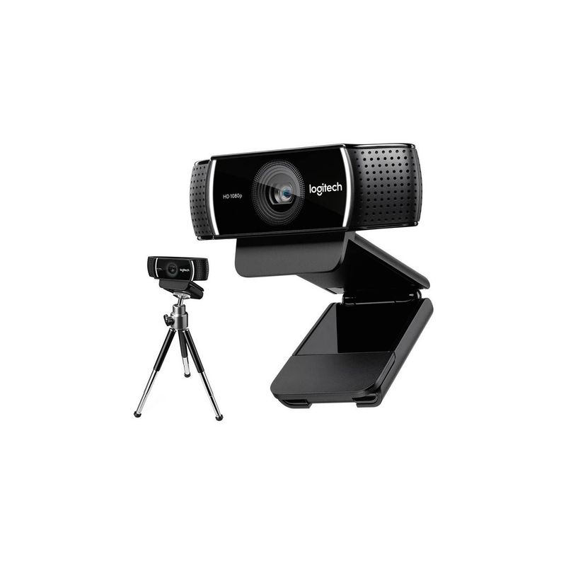 LOGITECH - Cámara web logitech c922 1080 px full hd + trípode - negro