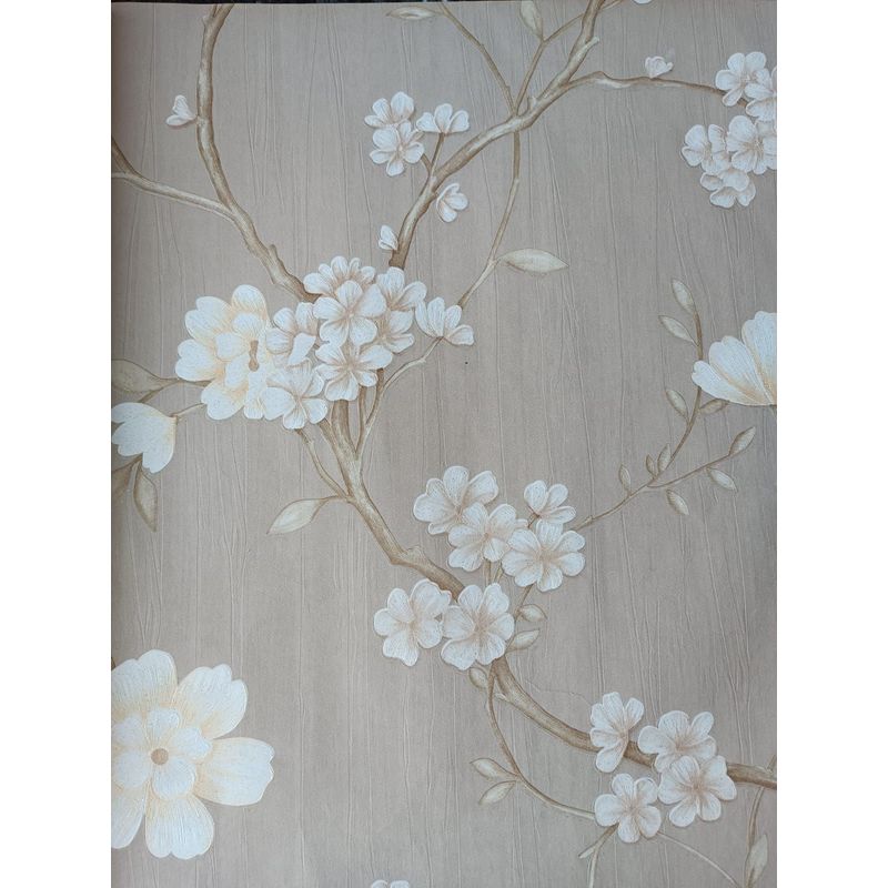 GENERICO - PAPEL TAPIZ FLORAL 0.53 X 10 M PARA PARED