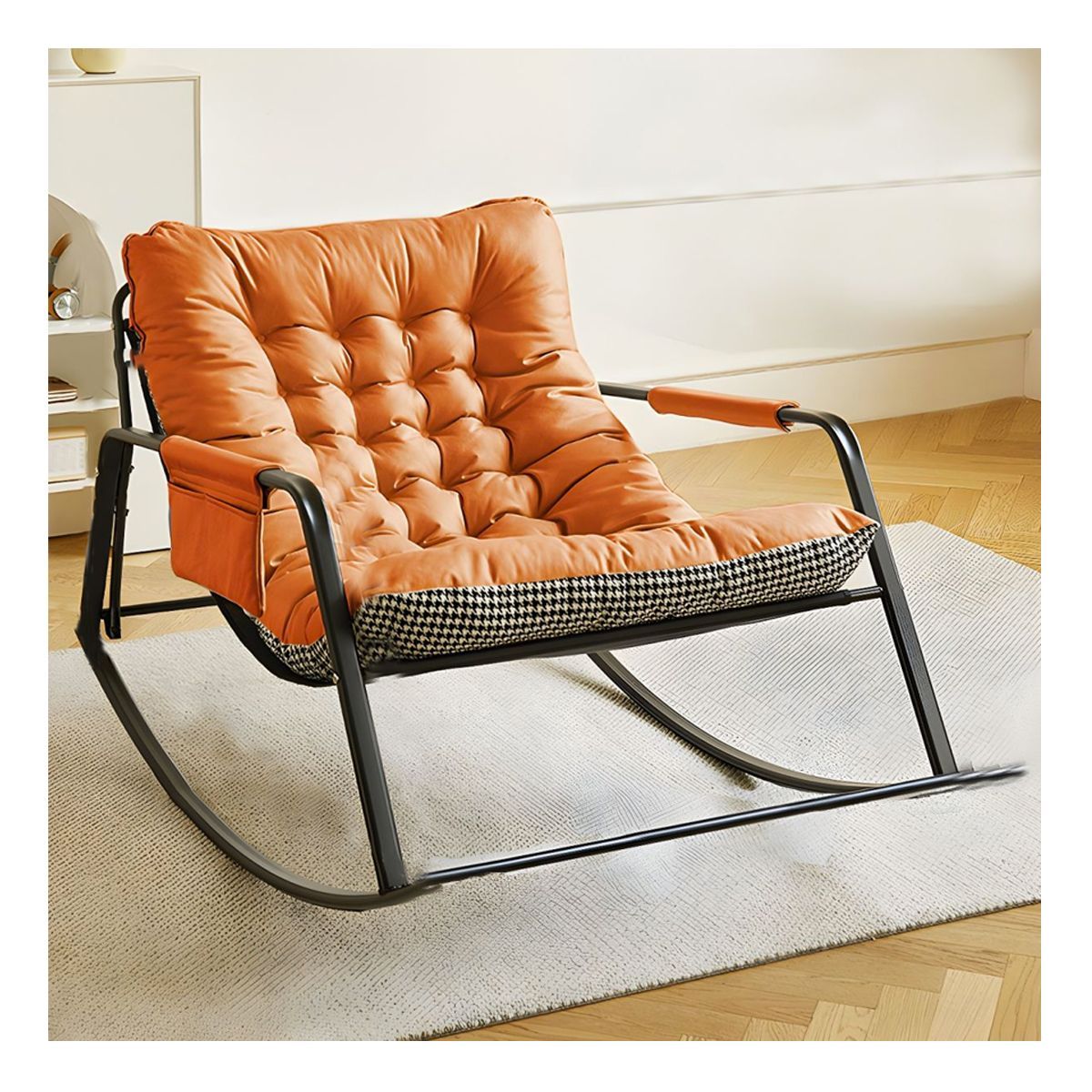 GENERICO - Silla Sillón Mecedora Reposera Terraza Playera Hogar Naranja