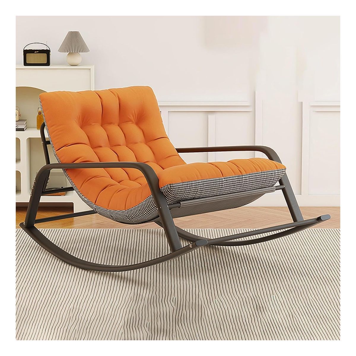 GENERICO - Silla Sillón Mecedora Reposera Terraza Playera Hogar Naranja