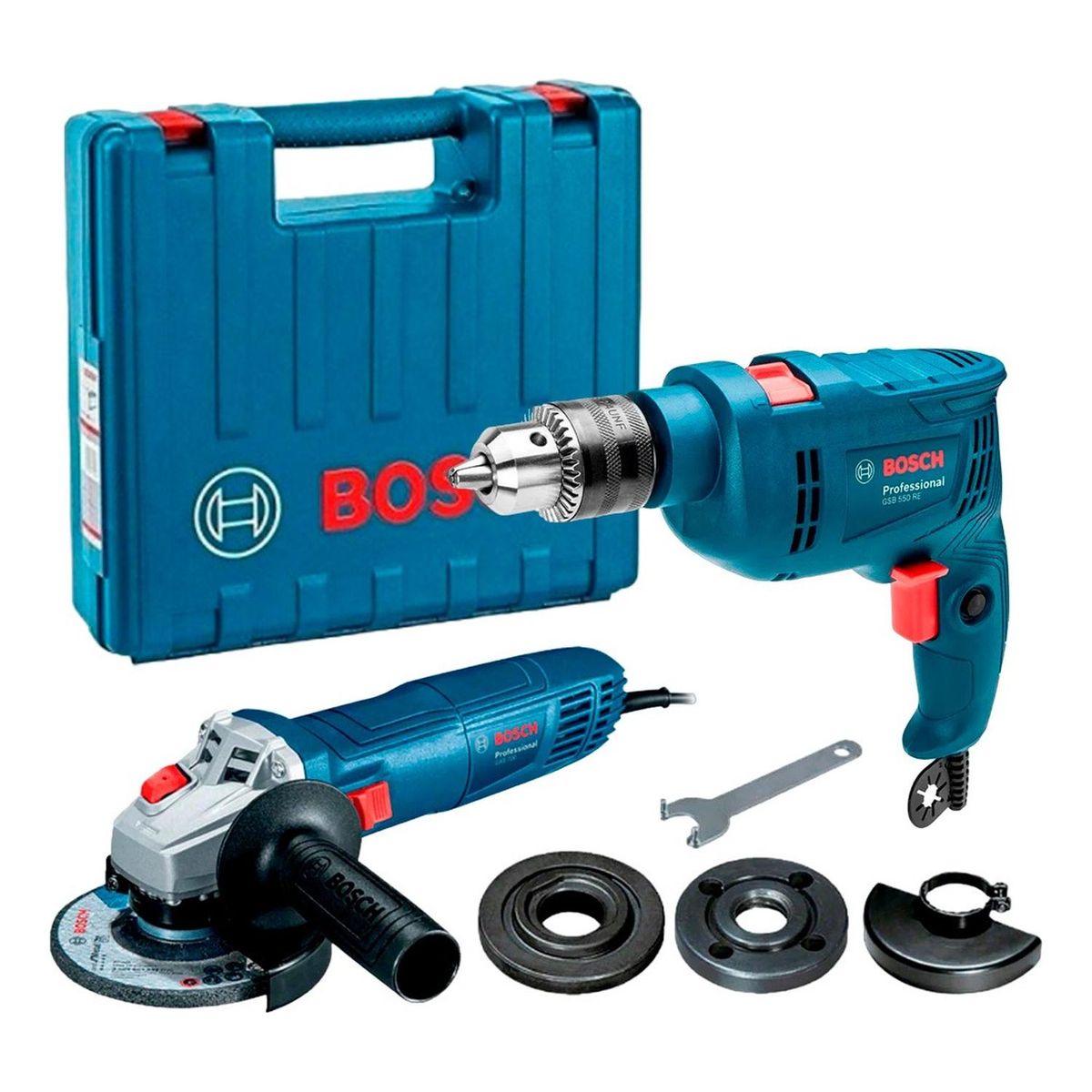 BOSCH - Taladro Percutor Bosch Gsb 550 (mp) + Amoladora Bosch Gws 700