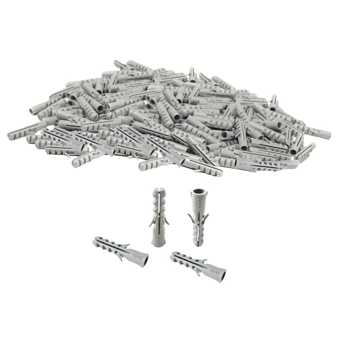 UYUSTOOLS - Tarugo de Nylon 8x40mm 100 unidades - Uyustools