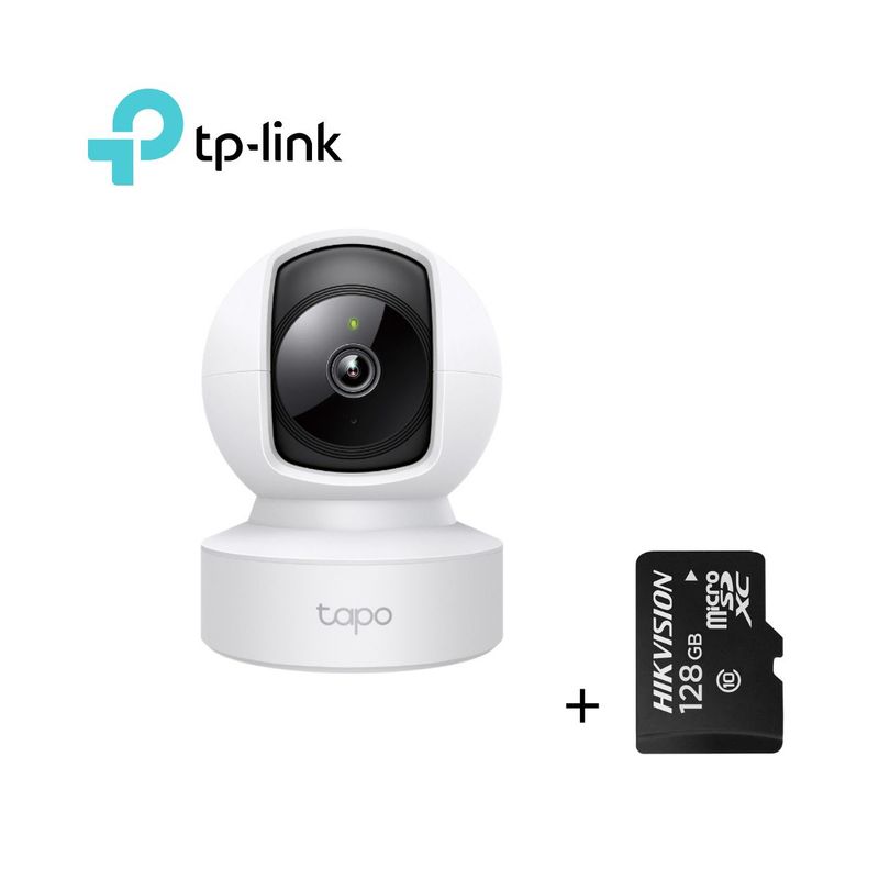 TP LINK - Cámara de seguridad Tapo C212 2K WiFi y RJ45 + Micro SD 128GB - TP-Link