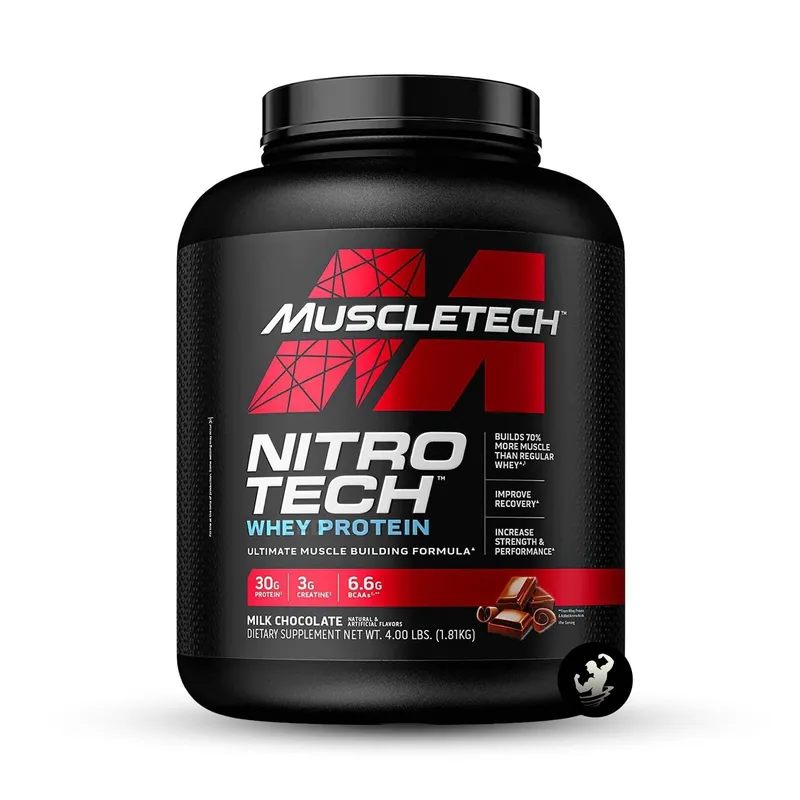 MUSCLETECH - Proteína Nitrotech Whey Protein 4lb - Milk Chocolate