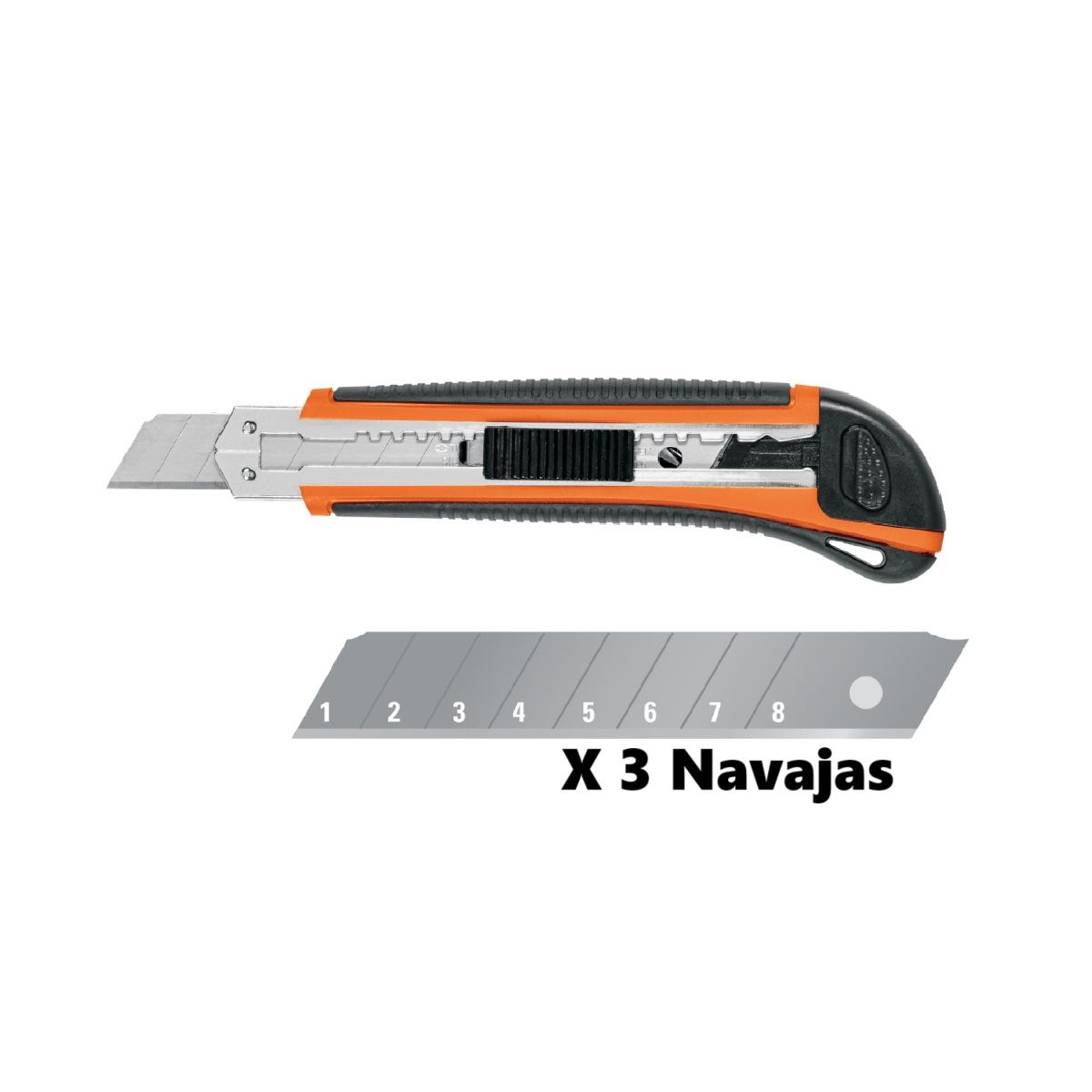 TRUPER - Cuchilla Cutter 18 mm Profesional Alma Metálica y Grip, Truper 16977